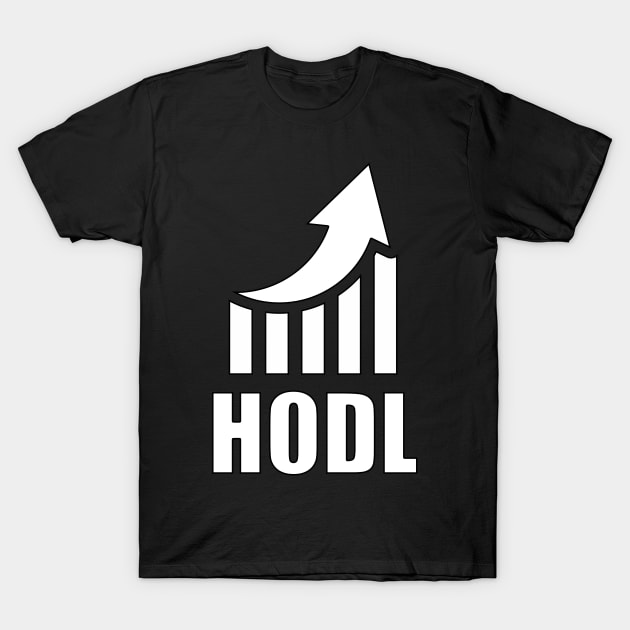 HODL! Cryptocurrency Investing T-Shirt by guitar75